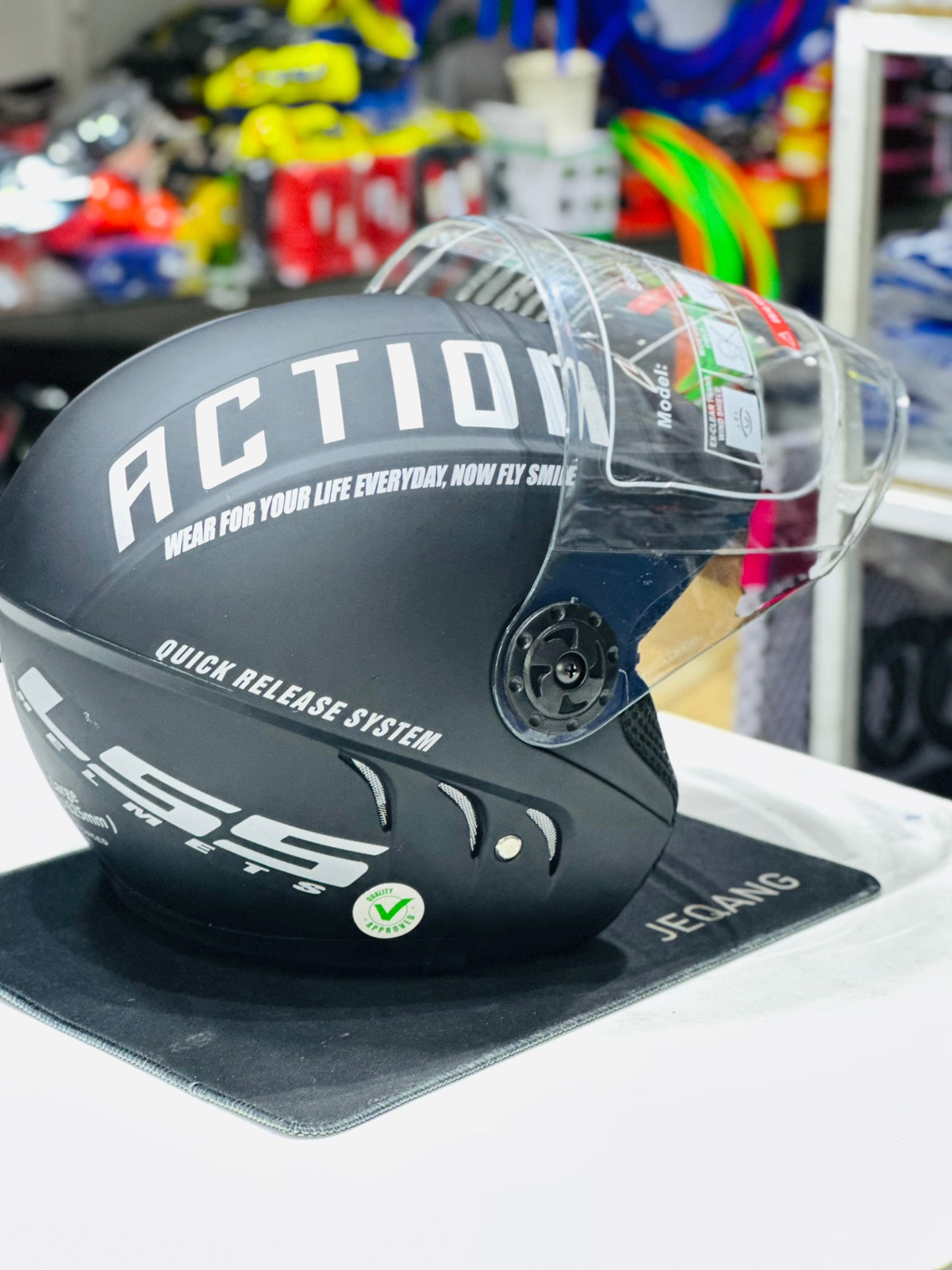 Action helmet